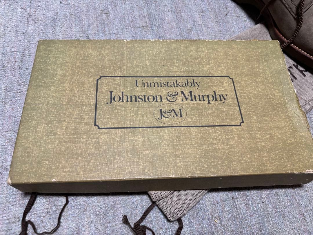 Johnston&Murphy5607vibramスウェードドレスシューズ7EE