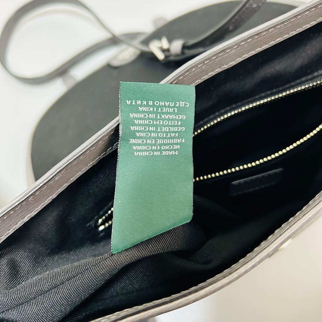 超美品 LAURENRALPHLAUREN ショルダーバッグ グレー系