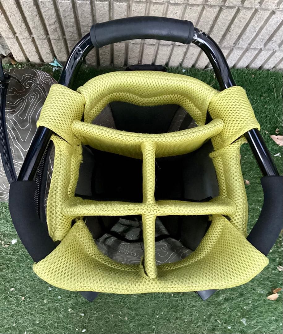 y*0様 ニューバランス等高線プリントアルミフレームスタンドキャディバッグ