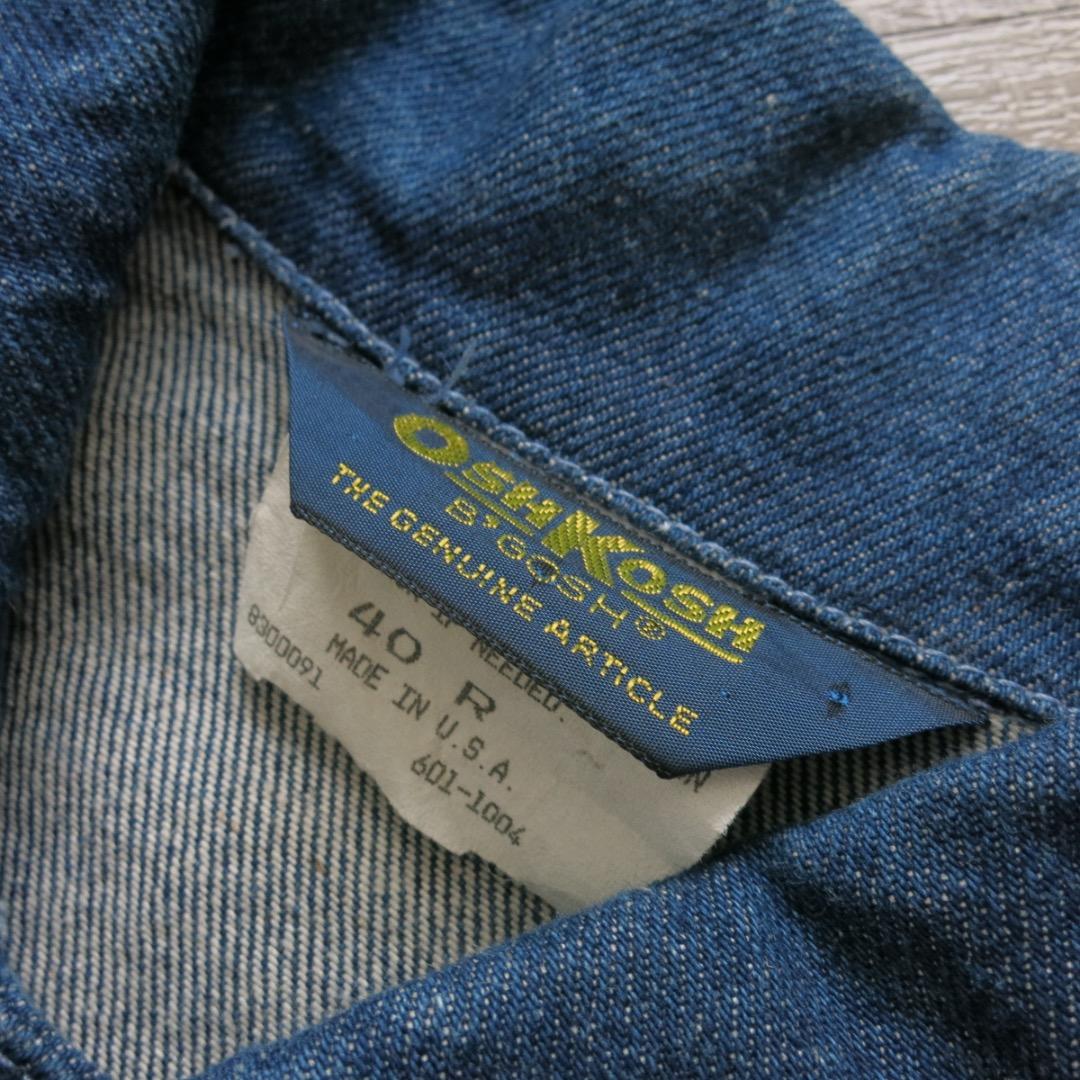 40 Oshkosh B'GOSH USA製 デニム カバーオール ジャケット