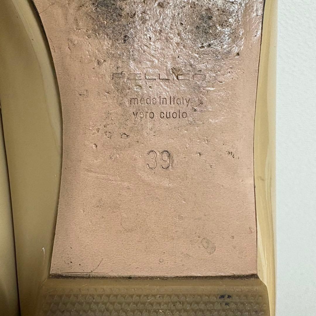 PELLICO ANIMA アネッリ エナメル パンプス 1cm ベージュ 39