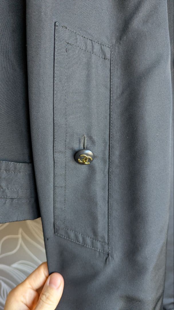 CHANEL ブラック トレンチコート　ビンテージ