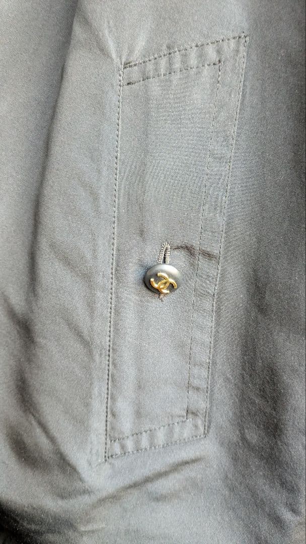 CHANEL ブラック トレンチコート　ビンテージ