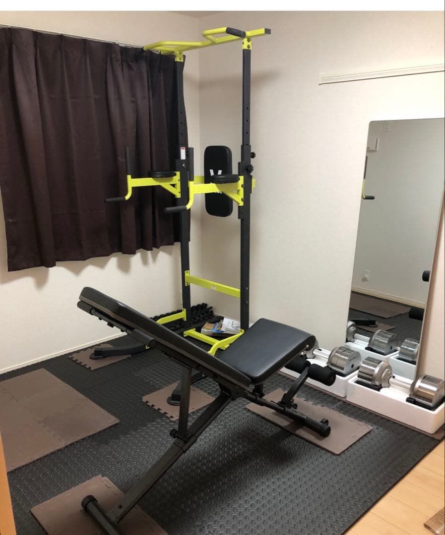 【引き取り限定】筋トレ3点セット！懸垂マシン・可変式ダンベル(41.5)•ベンチ