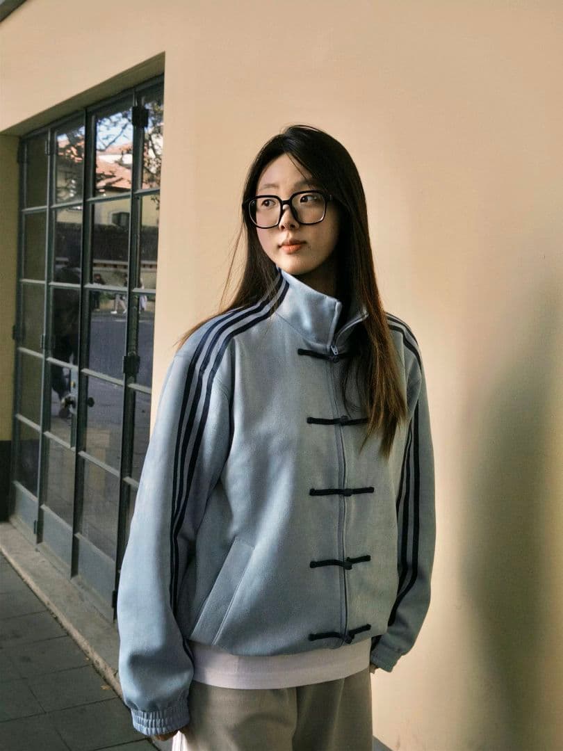 ◆マヤ◆ レトロスタンドカラー✨長袖ジャケットカエルボタン付き