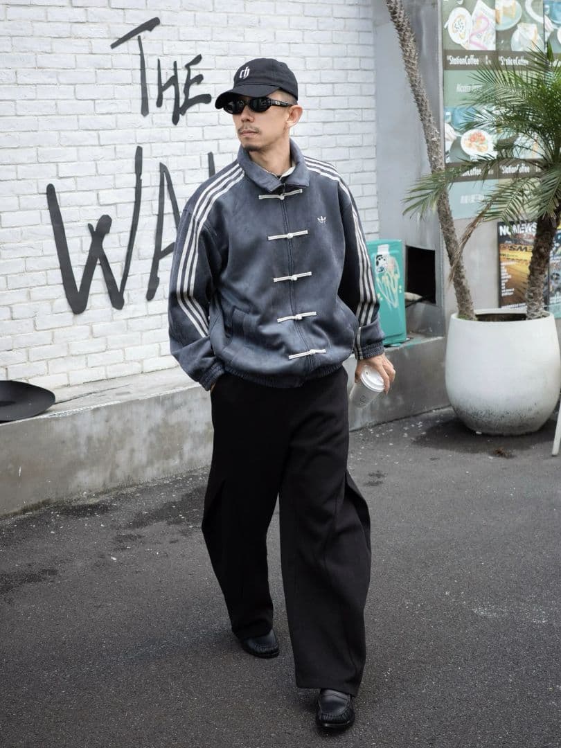 ◆マヤ◆ レトロスタンドカラー✨長袖ジャケットカエルボタン付き