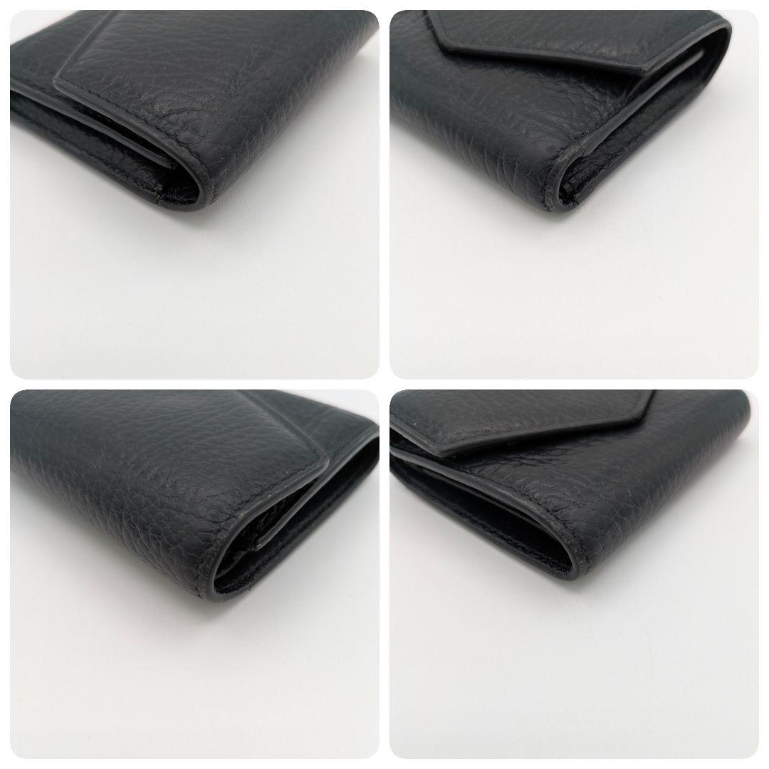 メゾン マルジェラ 4ステッチ レザー コンパクト ウォレット　Margiela