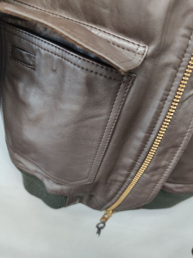 【美品】G-1 レザージャケット 40R 牛革 HOUSTON系ボマージャケット