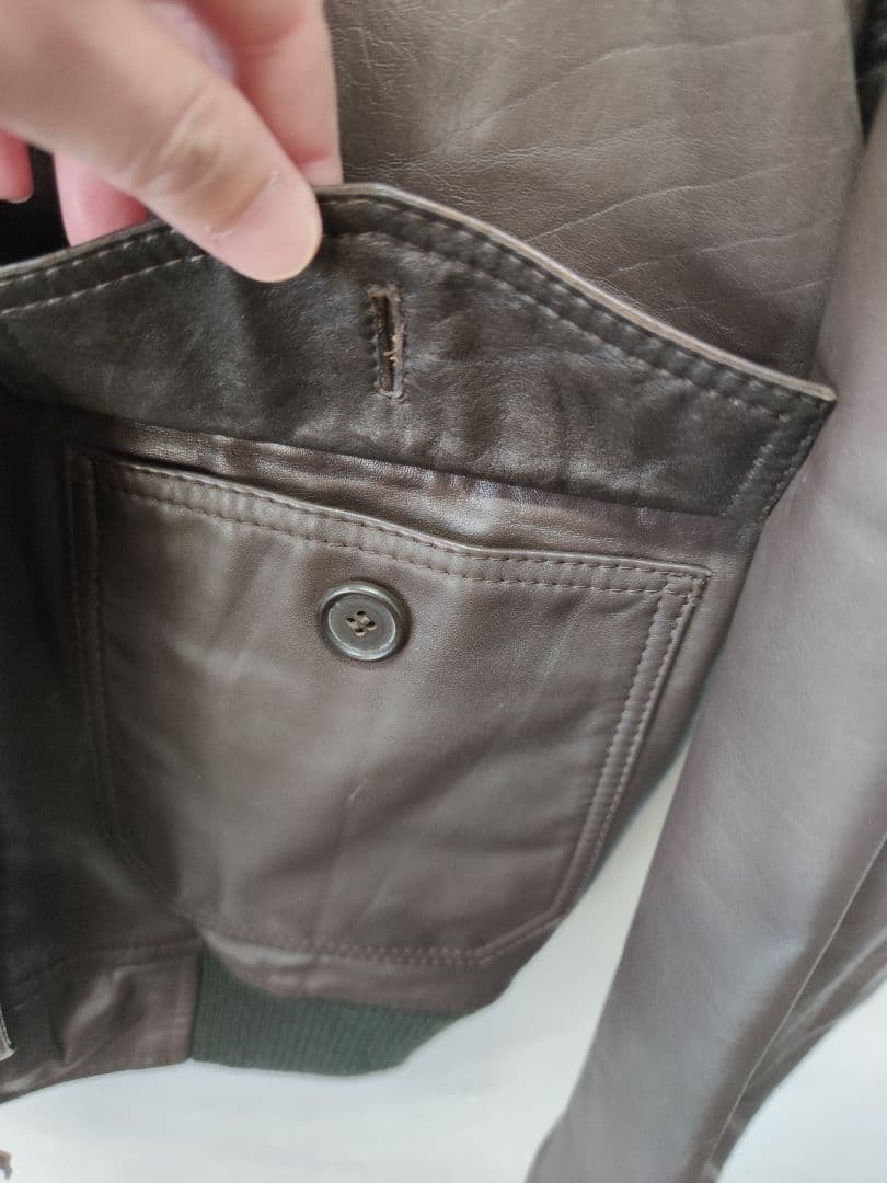 【美品】G-1 レザージャケット 40R 牛革 HOUSTON系ボマージャケット