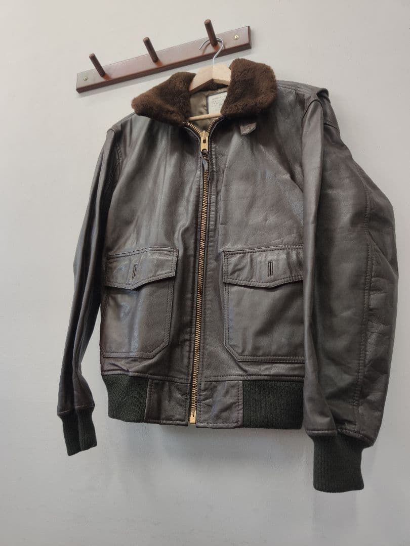 【美品】G-1 レザージャケット 40R 牛革 HOUSTON系ボマージャケット