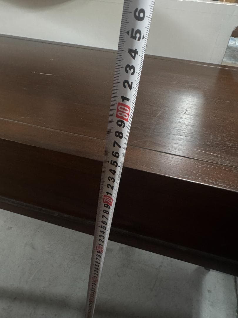 【miumiu】木製ダークブラウンデスク 3引き出し　165