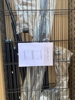 ハンガーラック ワードローブ クローゼット 衣類収納 棚付き　500㎏　ブラック