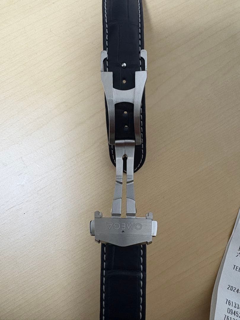 OMEGA 純正ストラップベルト　アリゲーター　ネイビー