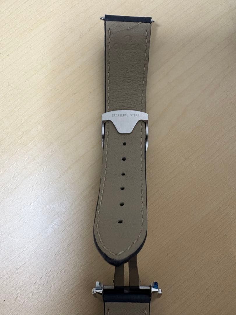 OMEGA 純正ストラップベルト　アリゲーター　ネイビー