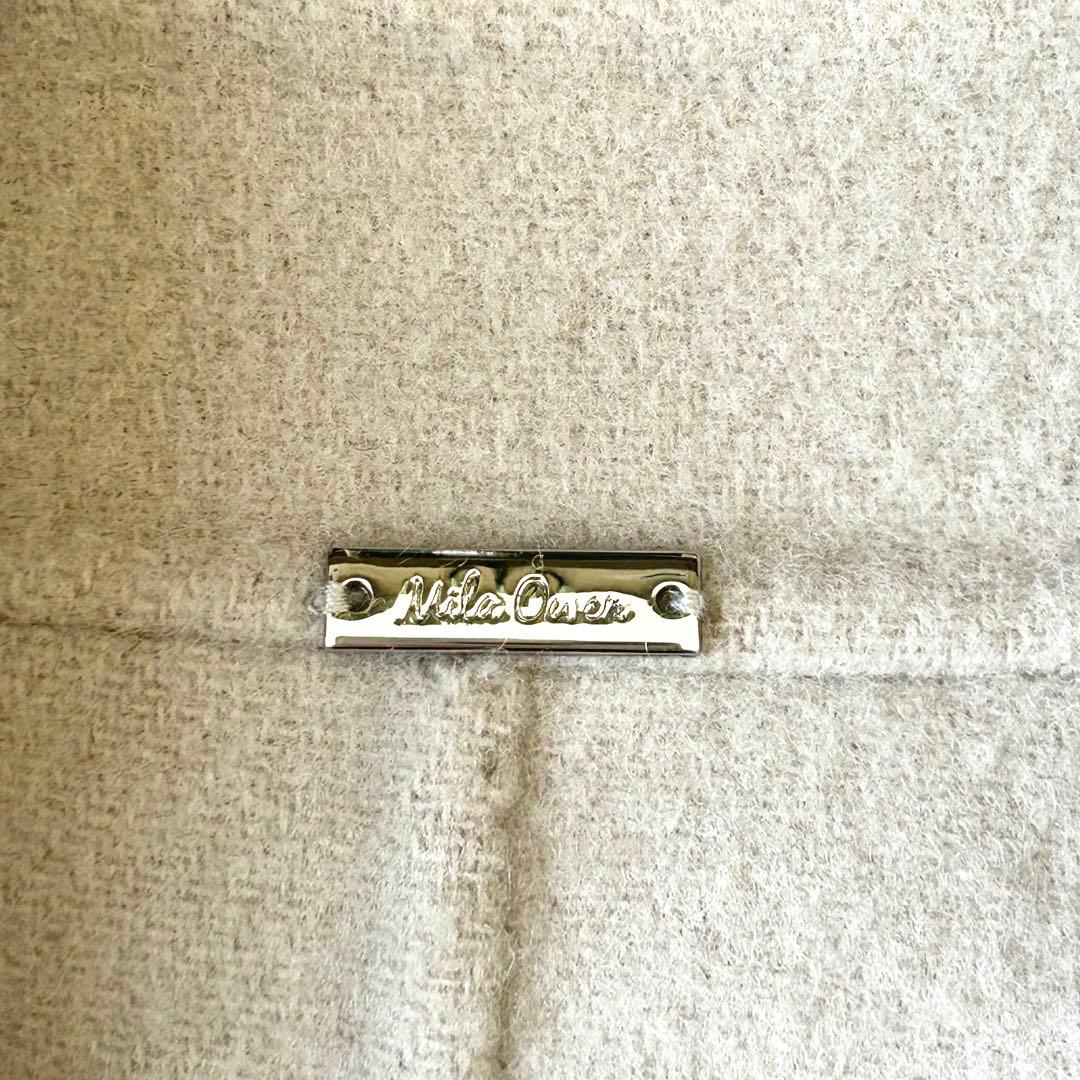 3047y美品 ミラオーウェン ダブルフェイスミドルリバーコート ウール