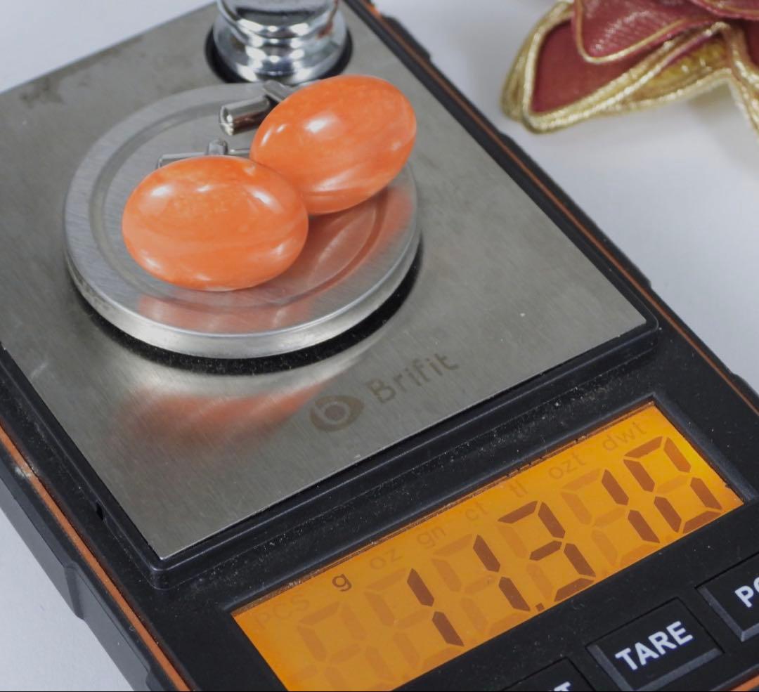 珊瑚　天然珊瑚　赤珊瑚　メンズ　カフス