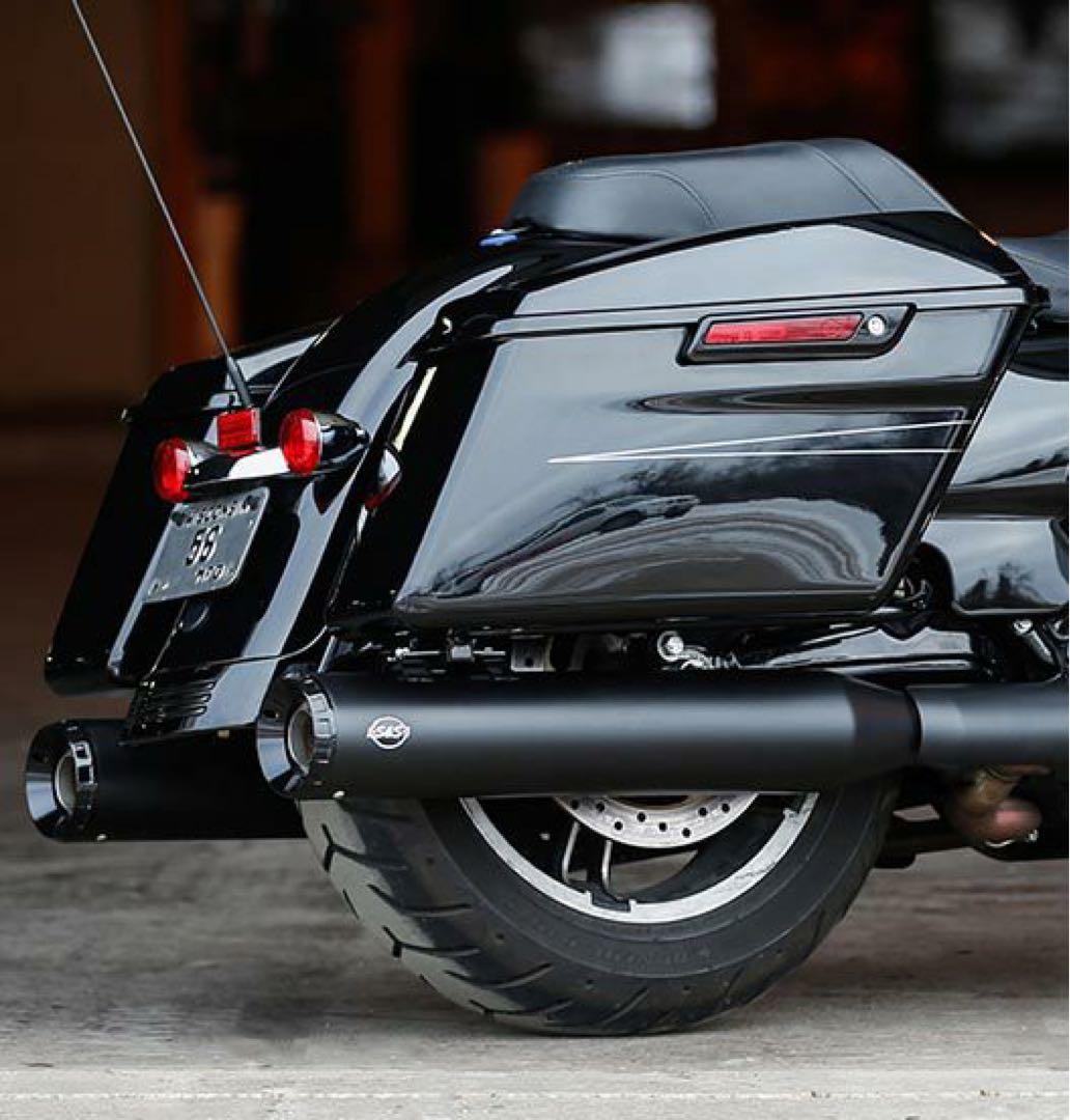 S&S GNX スリップオンマフラー ブラック ハーレーツーリング M8用