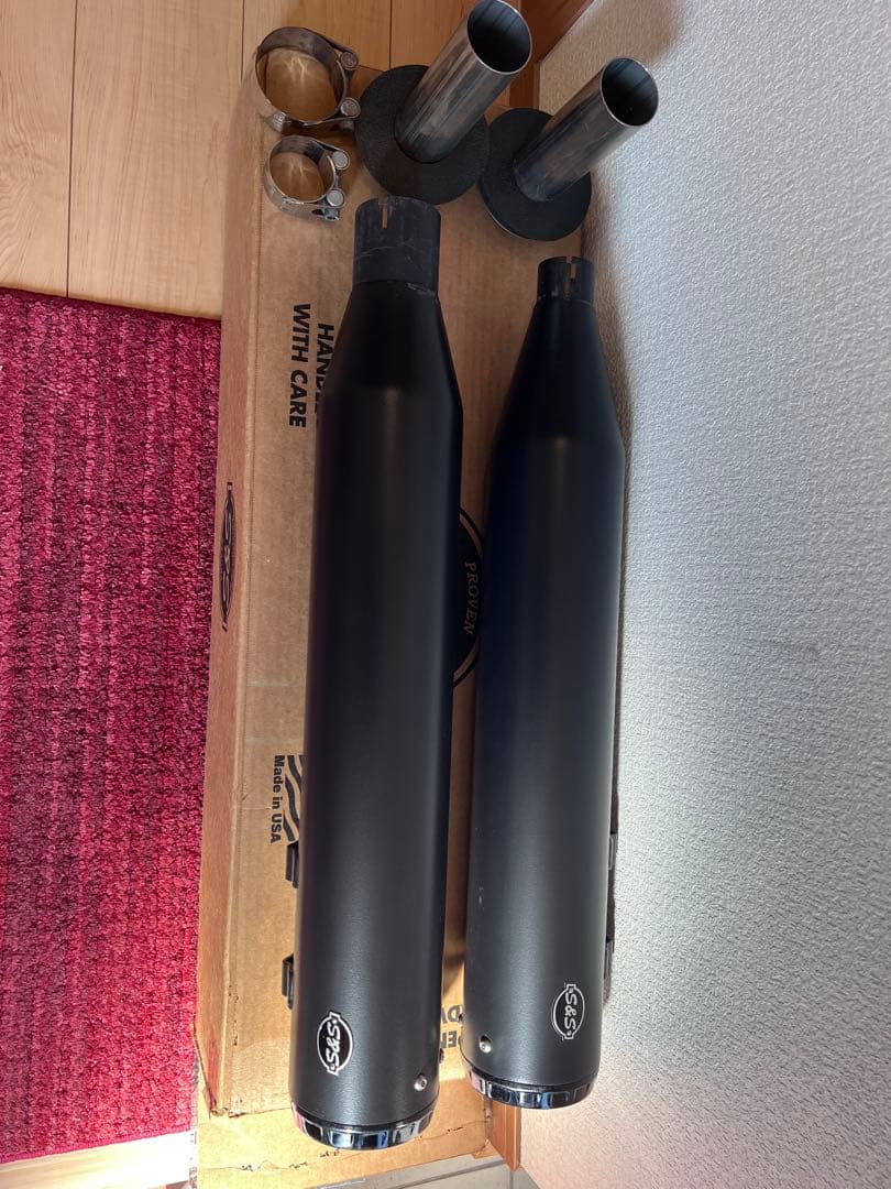 S&S GNX スリップオンマフラー ブラック ハーレーツーリング M8用