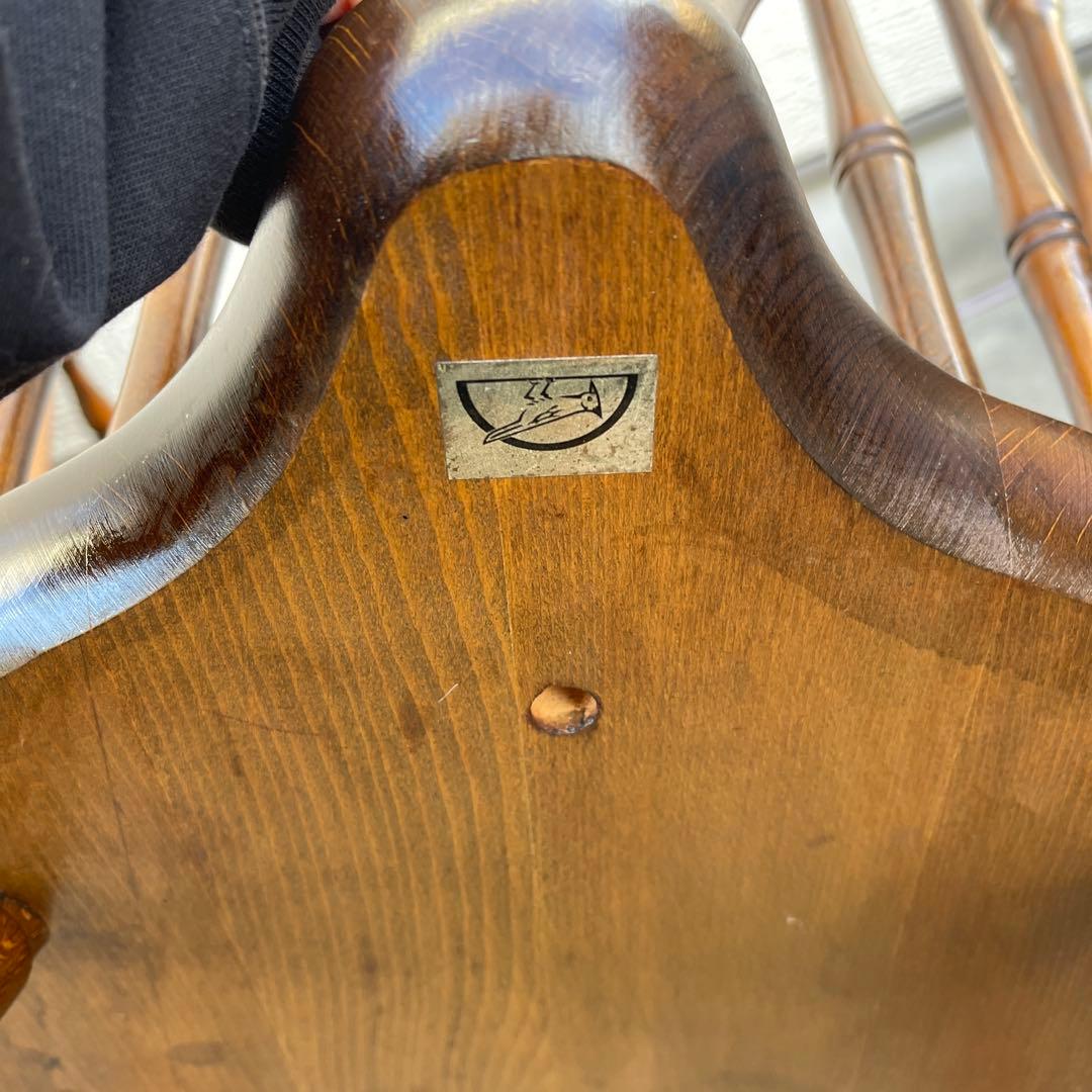 ニコぶたキツツキ 飛騨産業 ウィンザーチェア 2脚 古家具 木製ダイニング