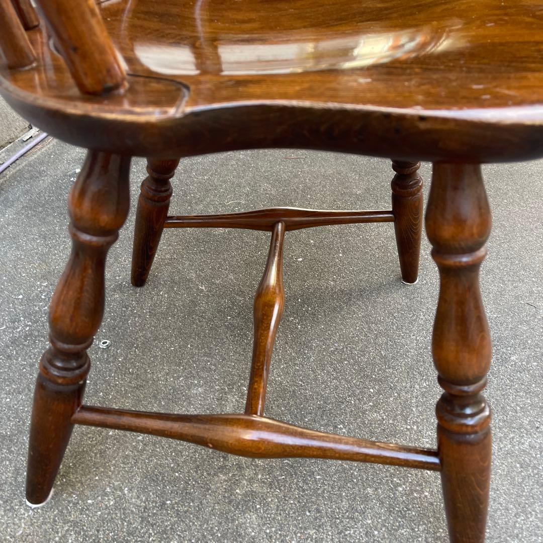 ニコぶたキツツキ 飛騨産業 ウィンザーチェア 2脚 古家具 木製ダイニング