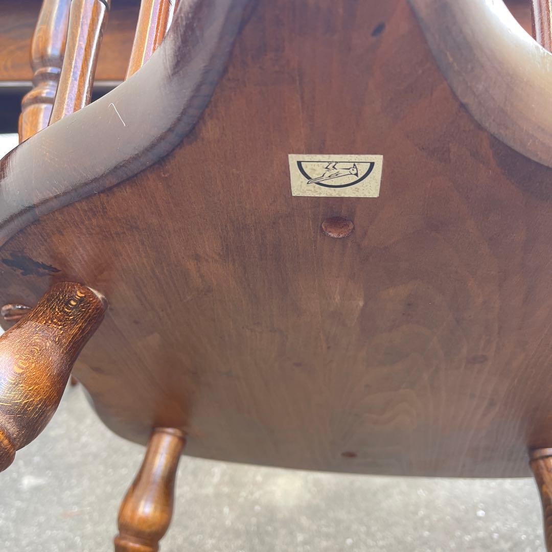 ニコぶたキツツキ 飛騨産業 ウィンザーチェア 2脚 古家具 木製ダイニング