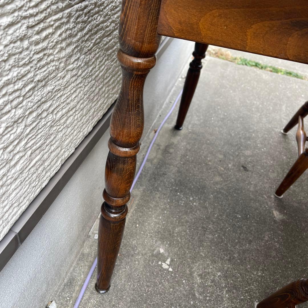 ニコぶたキツツキ 飛騨産業 ウィンザーチェア 2脚 古家具 木製ダイニング