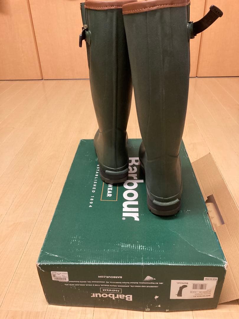 Barbour レインブーツ UK9 バブアー