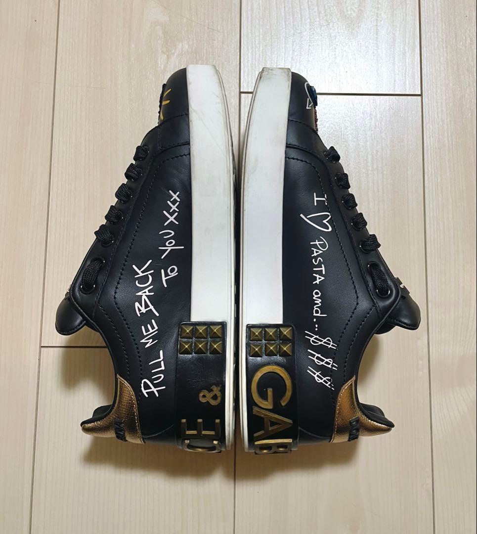 PORTOFINO / ナッパカーフスキン パッチ＆アップリケ スニーカー