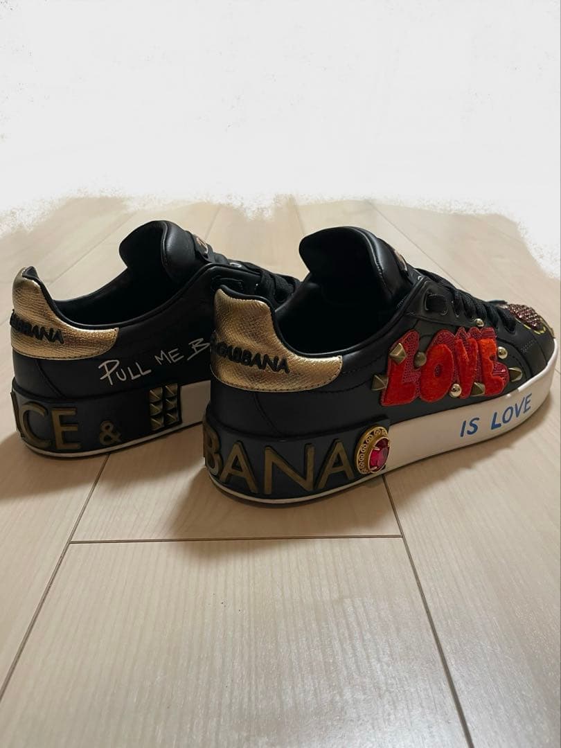 PORTOFINO / ナッパカーフスキン パッチ＆アップリケ スニーカー