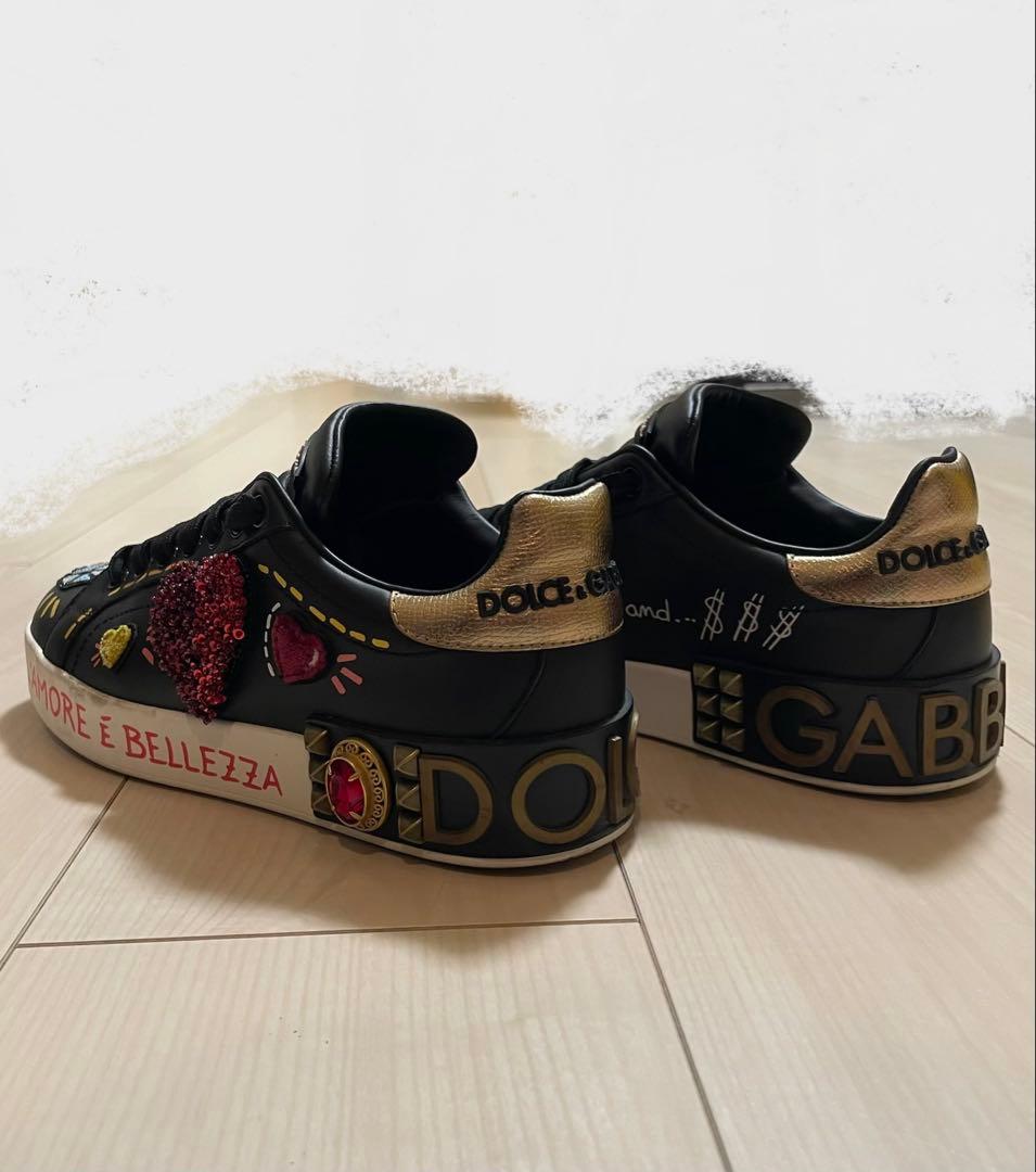 PORTOFINO / ナッパカーフスキン パッチ＆アップリケ スニーカー