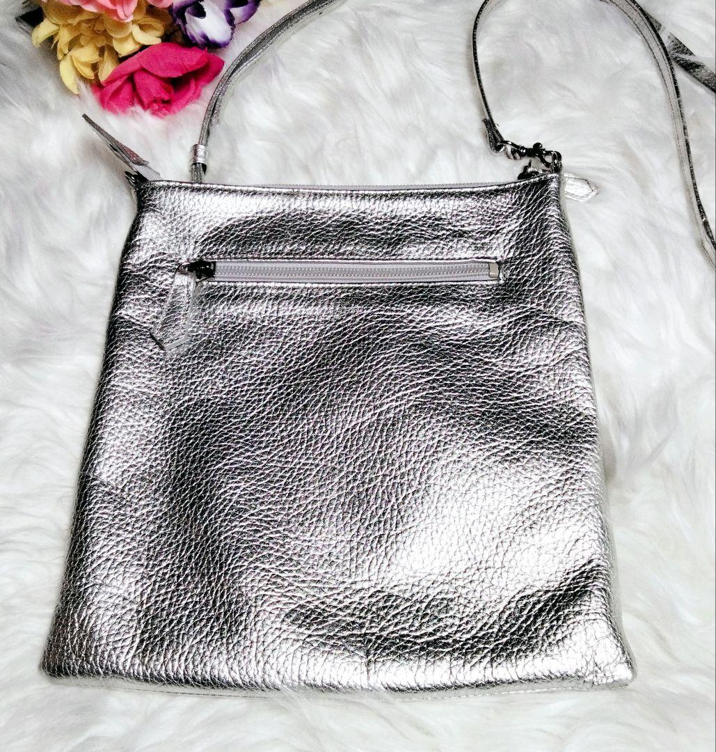 美品♪サロンドアルファード スマイル プチポシェット ショルダーバッグ シルバー