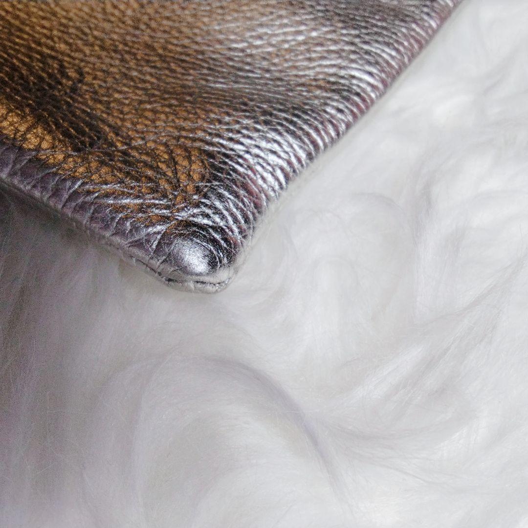 美品♪サロンドアルファード スマイル プチポシェット ショルダーバッグ シルバー