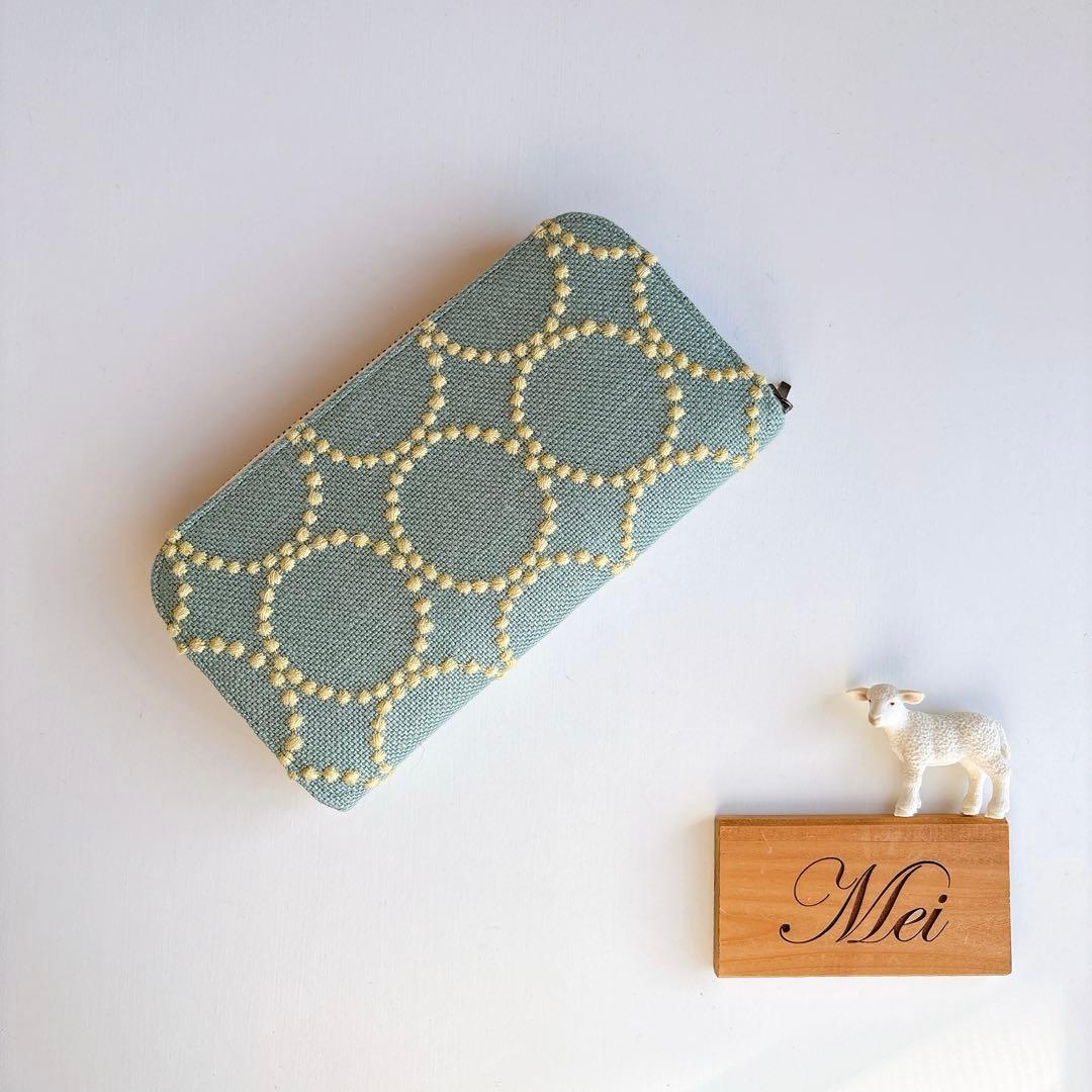 ミナペルホネン☆ラウンドファスナー長財布☆ハンドメイド