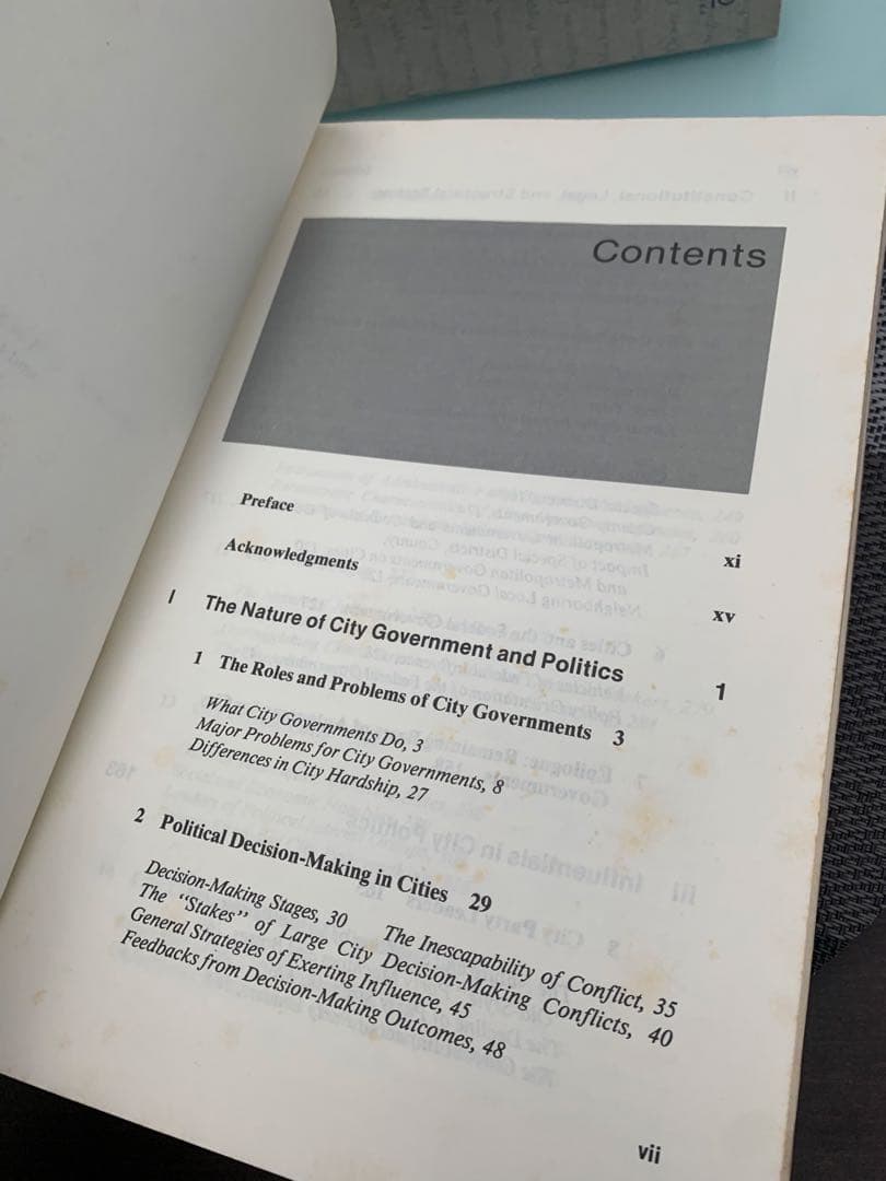 希少　City Governments and Urban Problems