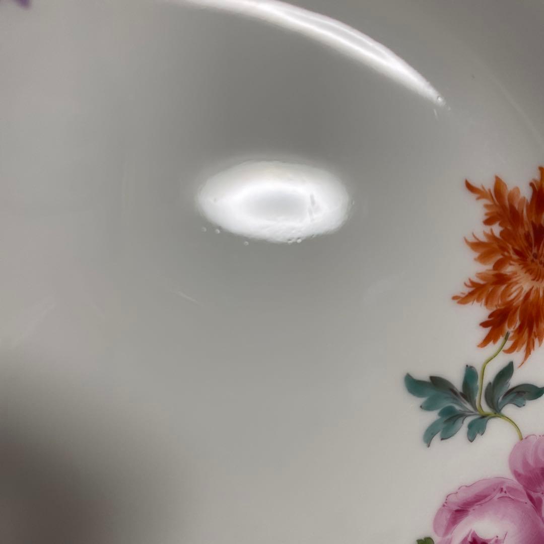 マイセン Aカンテ ベーシックフラワー プレート 21cmコバルトブルー　一級品