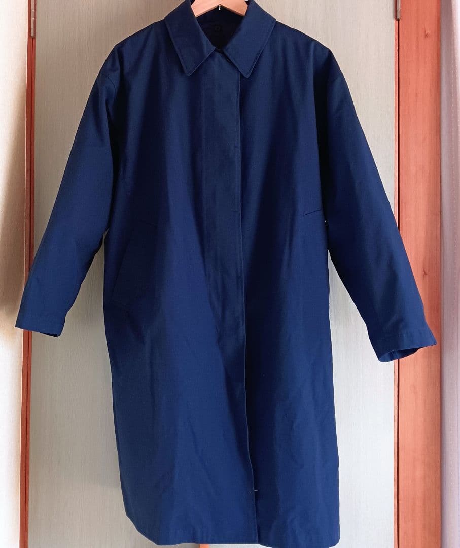 TAION ダウンインナー付きステンカラーコート　ネイビー L