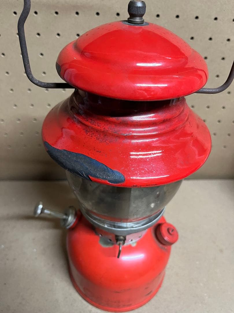 Coleman【'60年05月製200Aランタン】イエローボーダー　整備調整済み