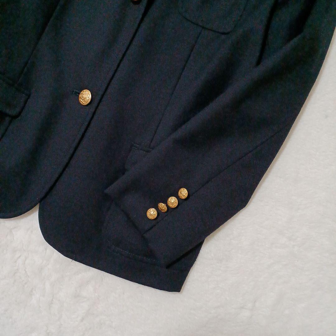 ポロラルフローレン 金ボタン テーラードジャケット ブレザー 紺ブレ ネイビー