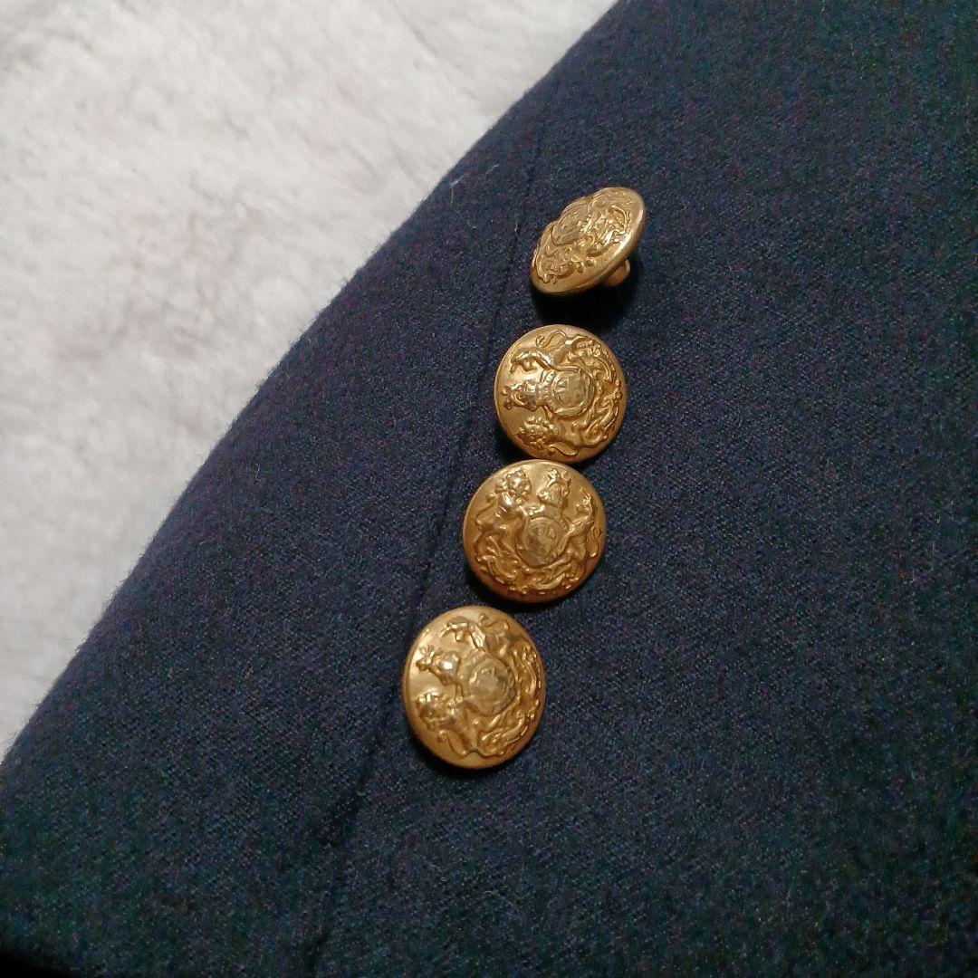 ポロラルフローレン 金ボタン テーラードジャケット ブレザー 紺ブレ ネイビー