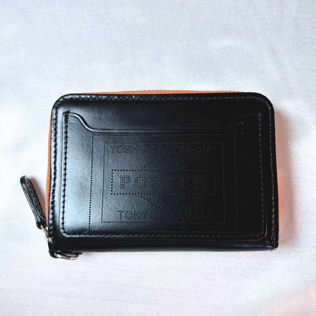 限定品 PORTER 6連 キーケース カードケース ガラスレザー ブラック