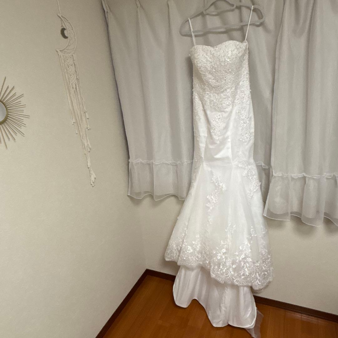 ちーたん　マーメイド　ウェディングドレス　、グローブ　アクセ　4点セット