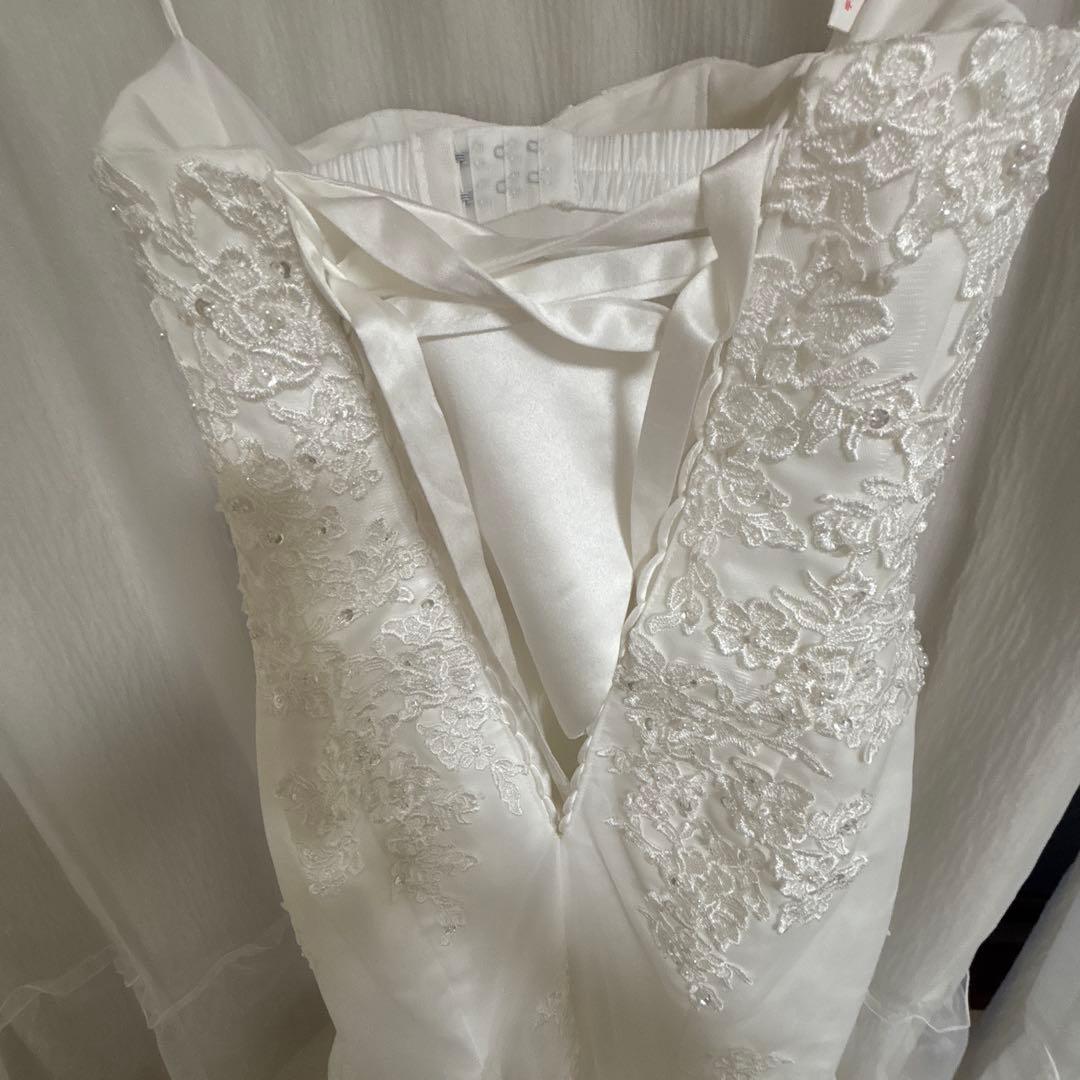 ちーたん　マーメイド　ウェディングドレス　、グローブ　アクセ　4点セット