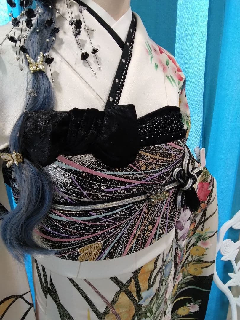 振袖フルセット、正絹落款、成人式、重ね衿帯揚げ帯締め、西陣袋帯、襦袢、ガード加工