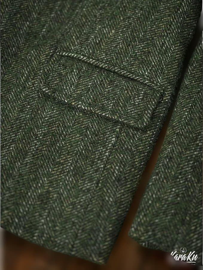 [karaku] ジャケット メンズ 冬 ウール混ツイードテーラードジャケット