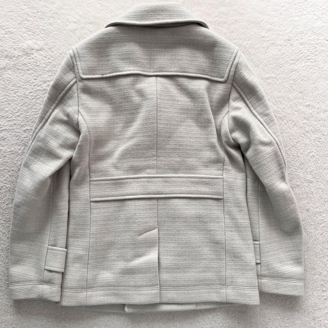 美品✨バーバリーブラックレーベル ピーコート メルトンウール アイボリー