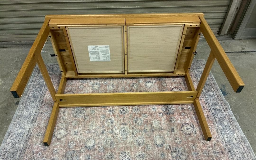 廃盤品 無印良品 オーク無垢材 デスク キャビネット セット