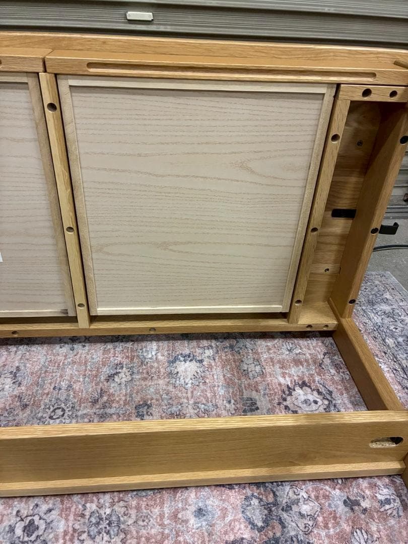 廃盤品 無印良品 オーク無垢材 デスク キャビネット セット