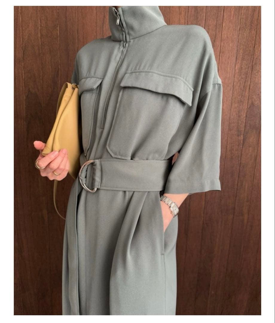 CLANE HALF ZIP MILITARY ONE PIECE クラネ