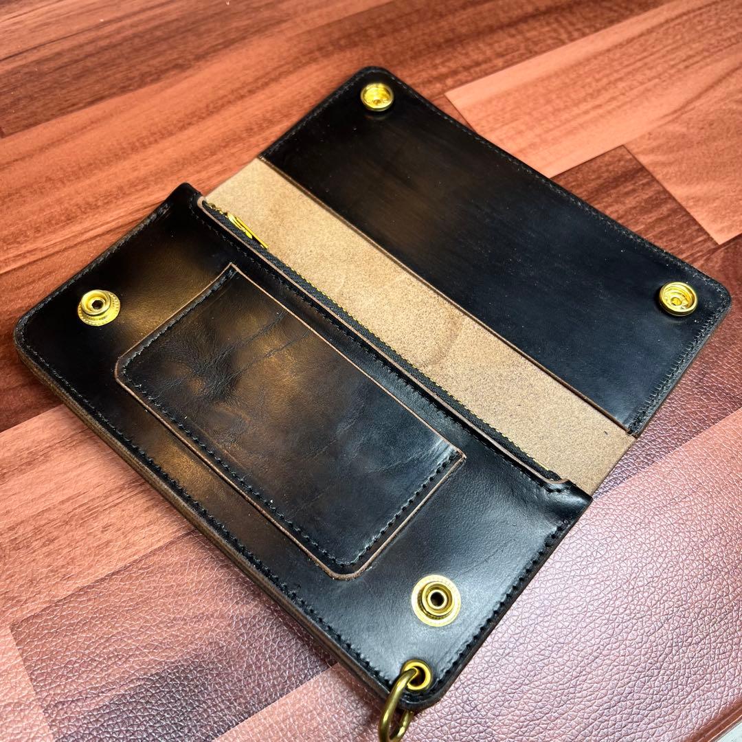 【トラッカーウォレット ロング3層】クロムエクセル ゴールド　universal