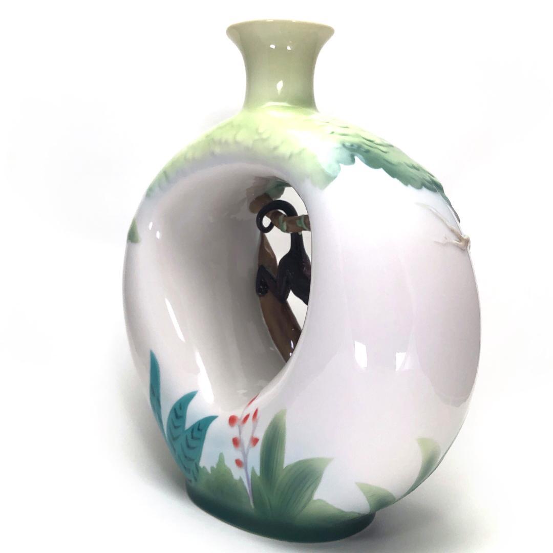 【大型・美品・箱付き】フランツ／親子のモンキー フラワーベース